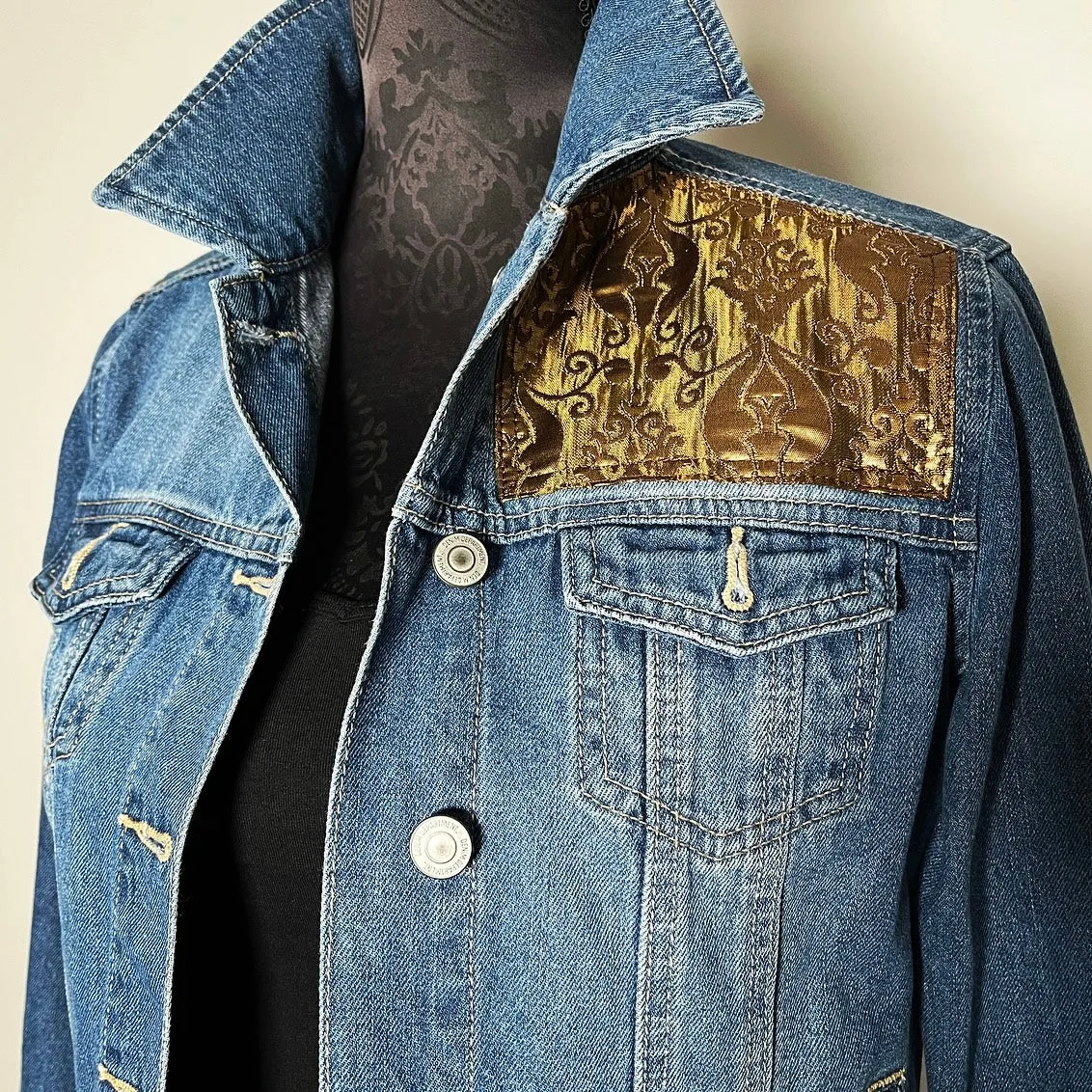 Eloise Upcycled - Denim Jacket - Luxe Gold