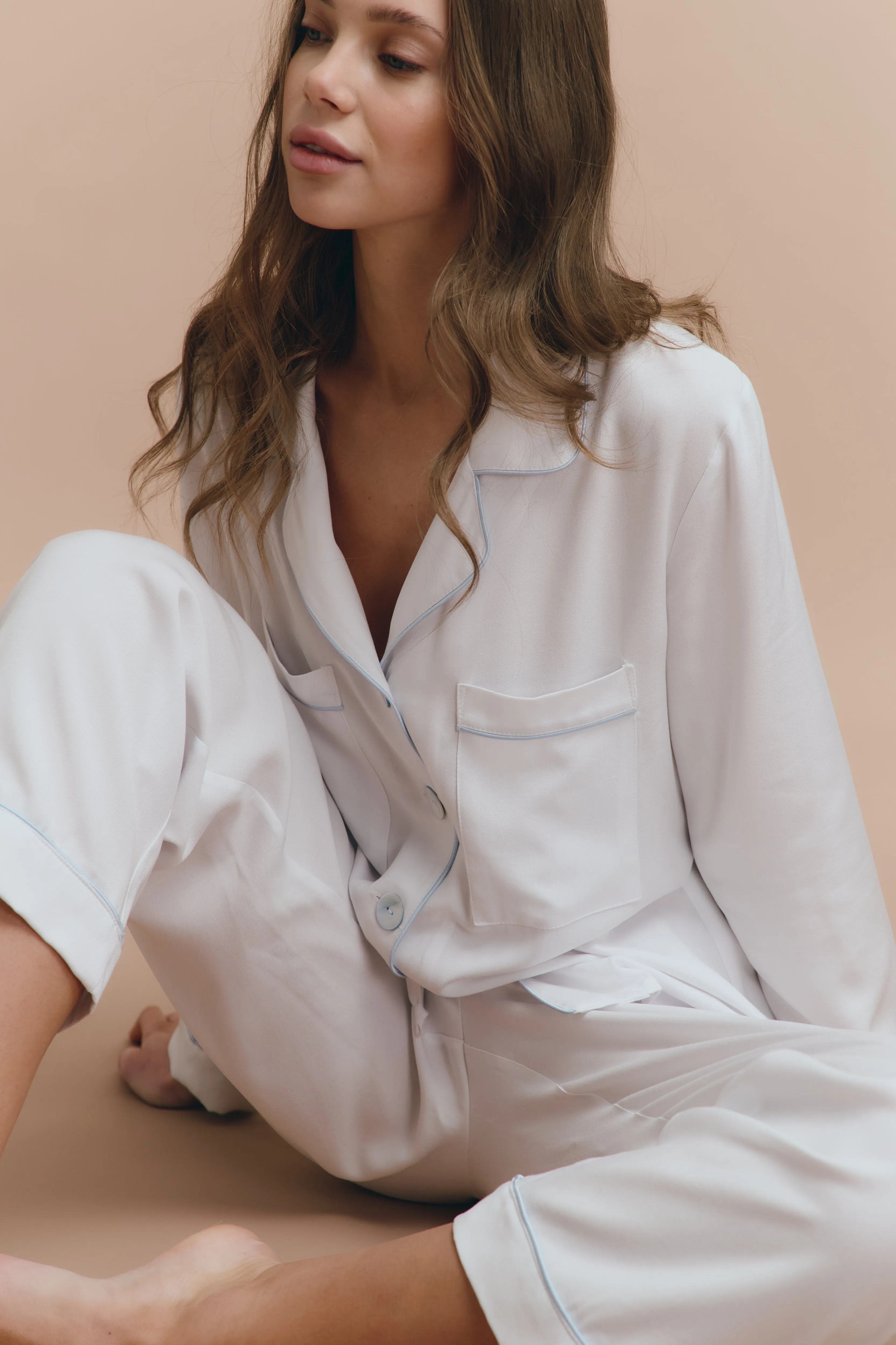 Emily pjs - Pure white with pants