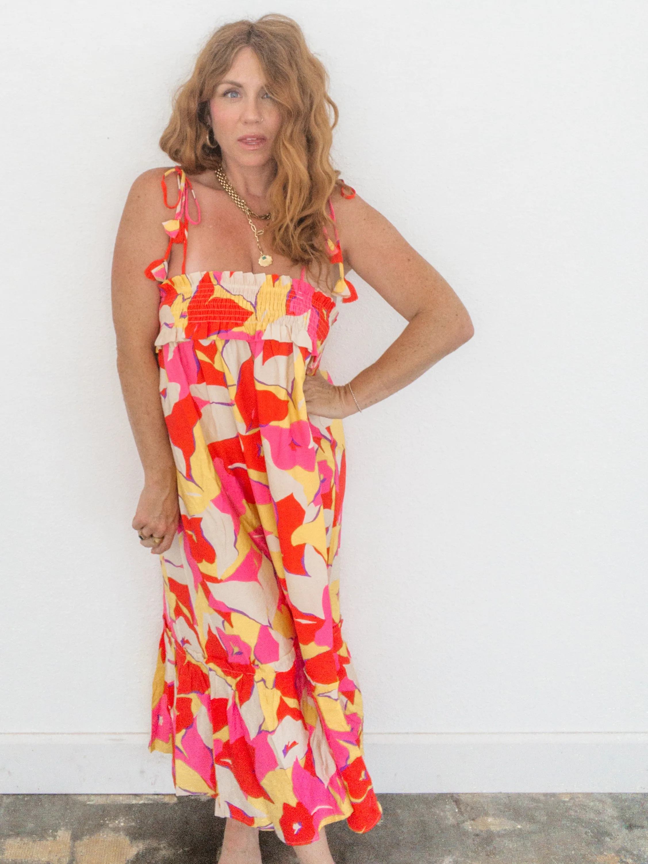 Fiji Floral Midi Dress