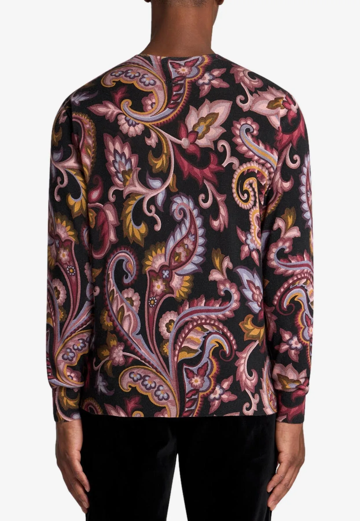 Floral Paisley Silk-Blend Sweater