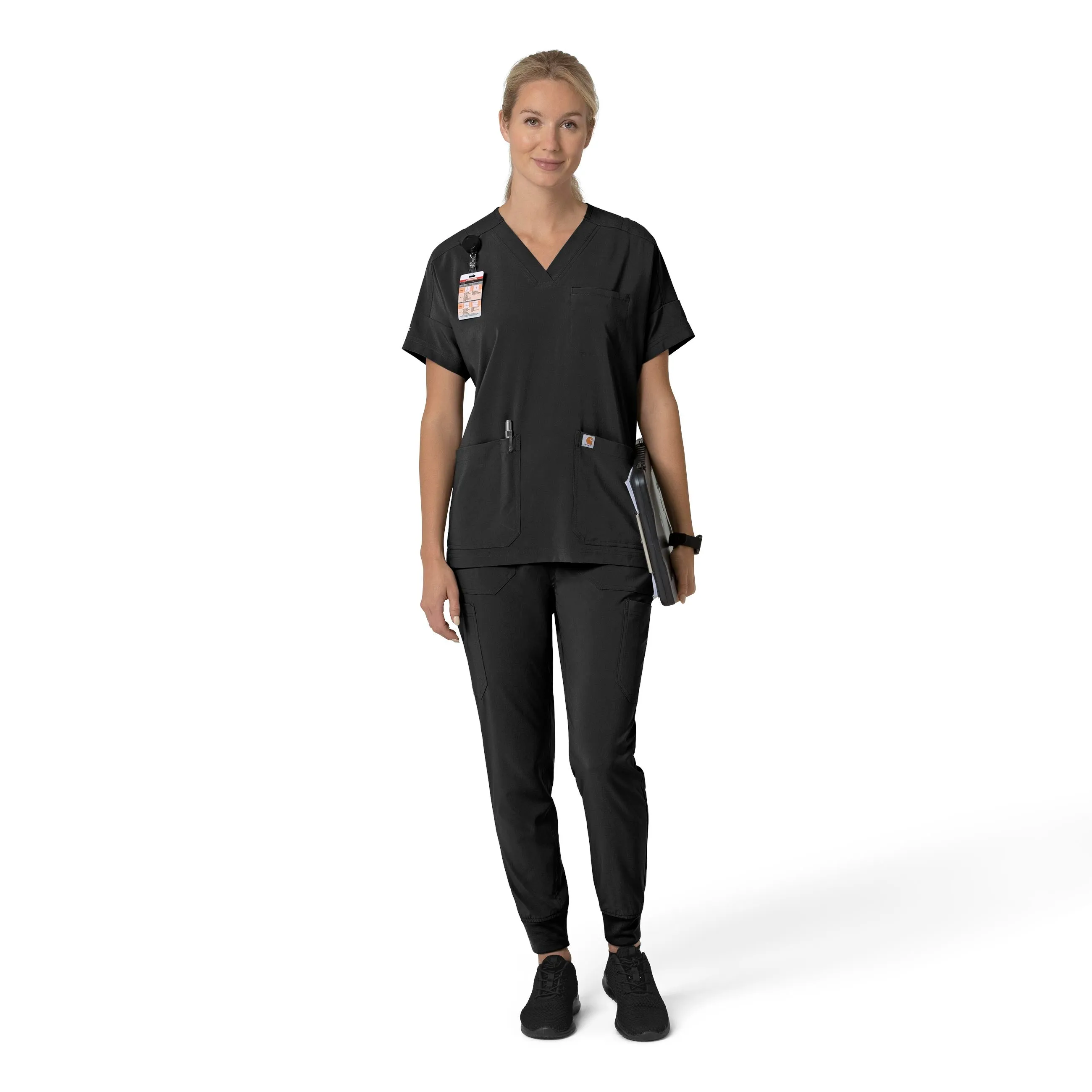 Force Cross-Flex C53110 Cargo Jogger Scrub Pants Black