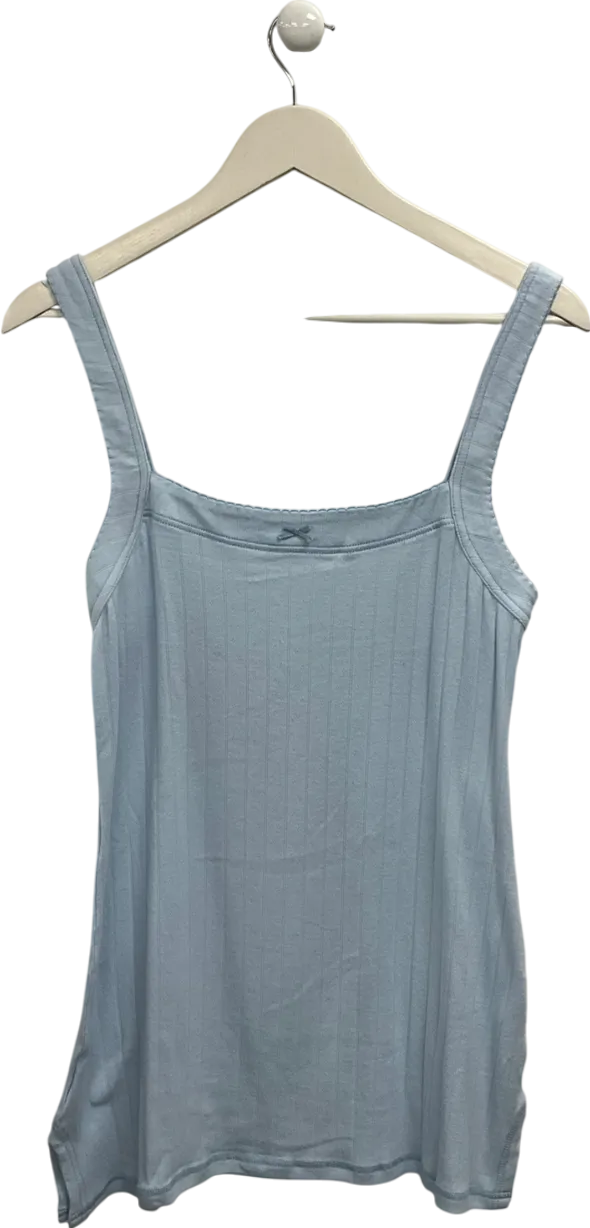 Free People Blue End game Pointelle Mini Dress UK M
