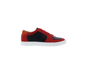 French Connection Simon FC7180L Mens Red Leather Lifestyle Sneakers Shoes