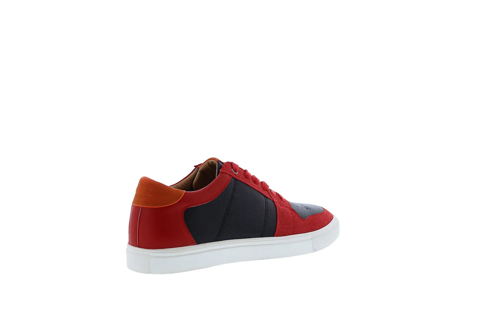 French Connection Simon FC7180L Mens Red Leather Lifestyle Sneakers Shoes