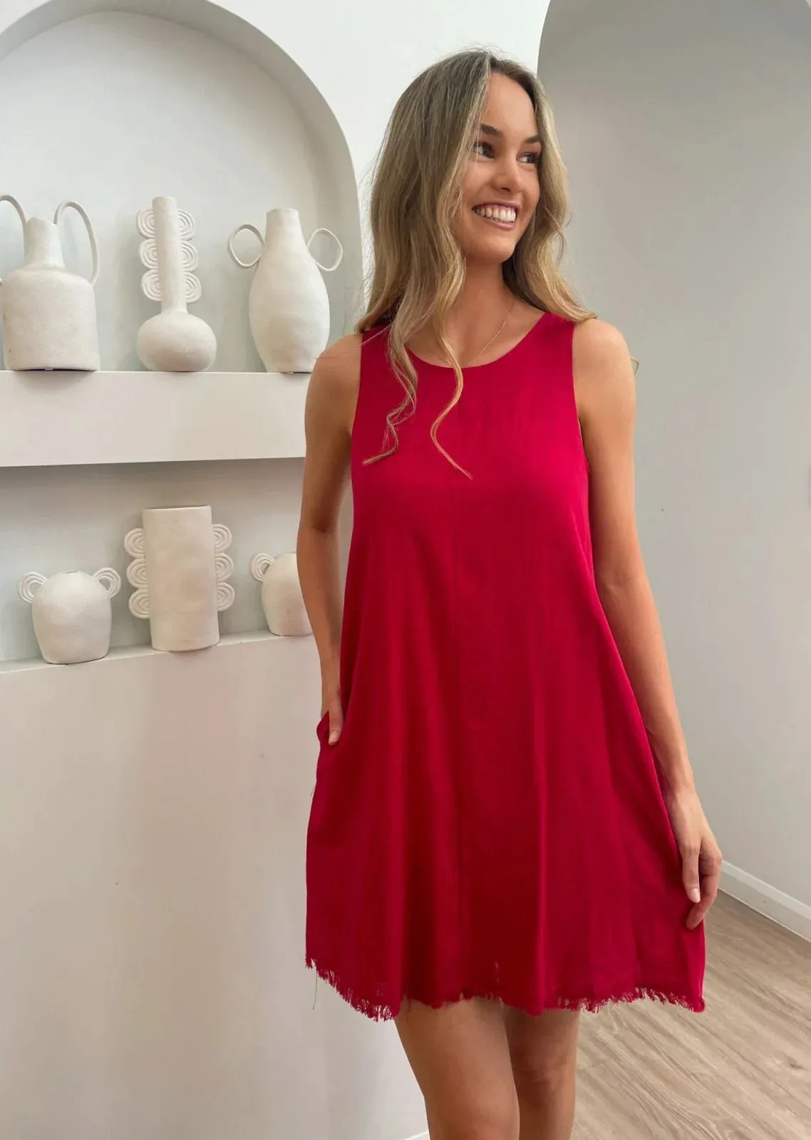 Freya Dress - Red