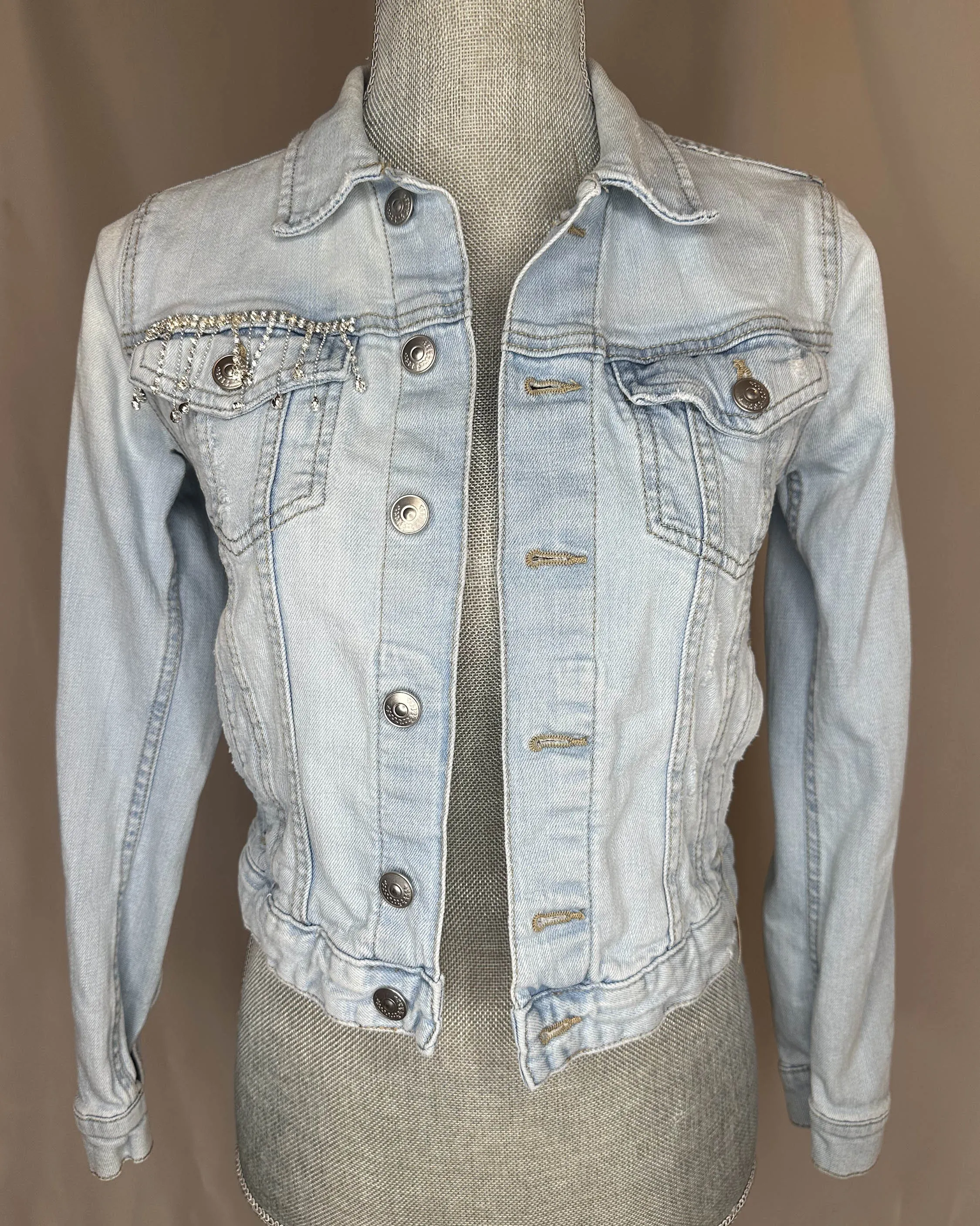 Fringe "Cowgirl club"  Womens Denim Jacket