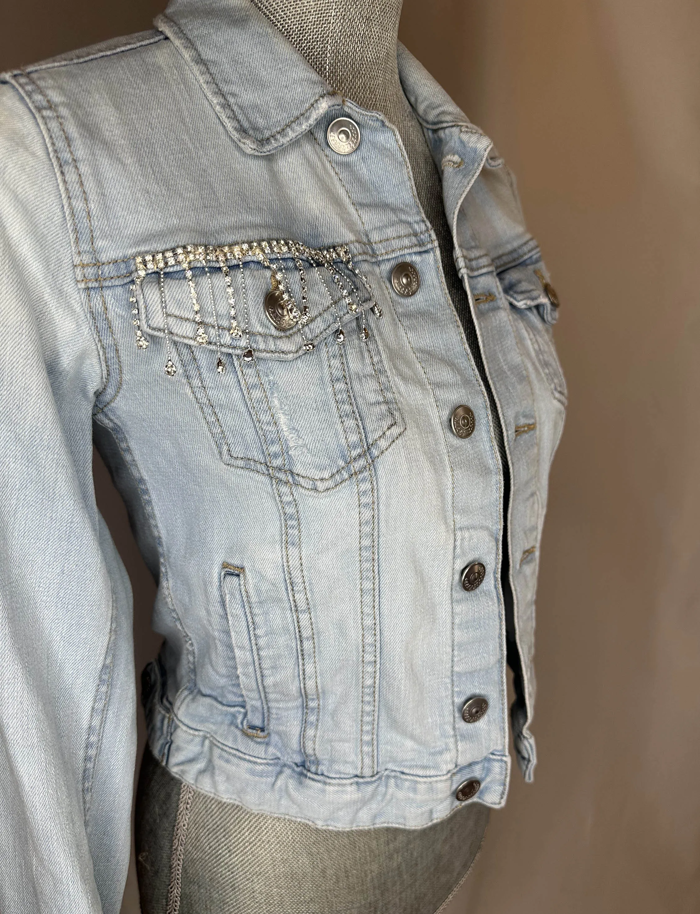 Fringe "Cowgirl club"  Womens Denim Jacket