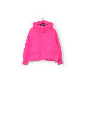 Fuchsia boxy puffer jacket
