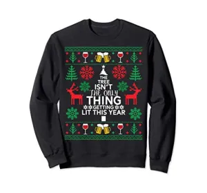 Funny Drinking Tree beer Ugly Christmas Sweaters Sweatshirt
