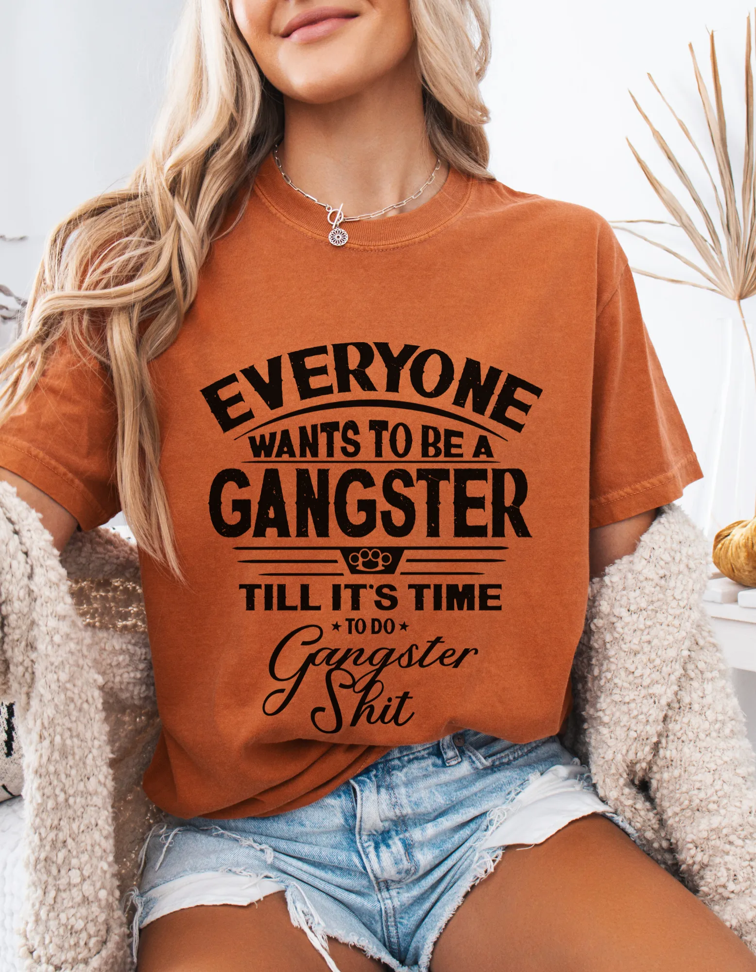 Gangster shit graphic tshirt