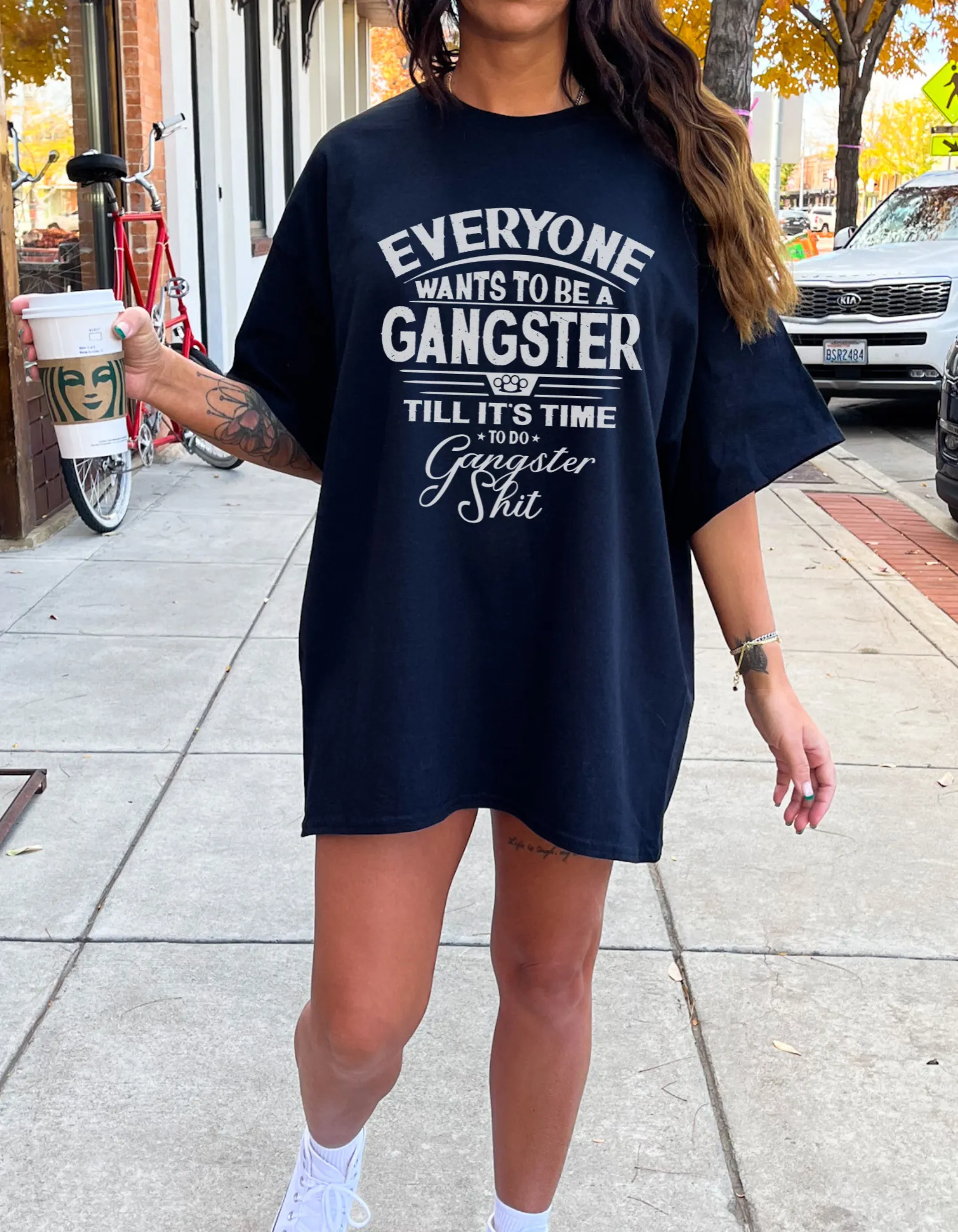Gangster shit graphic tshirt