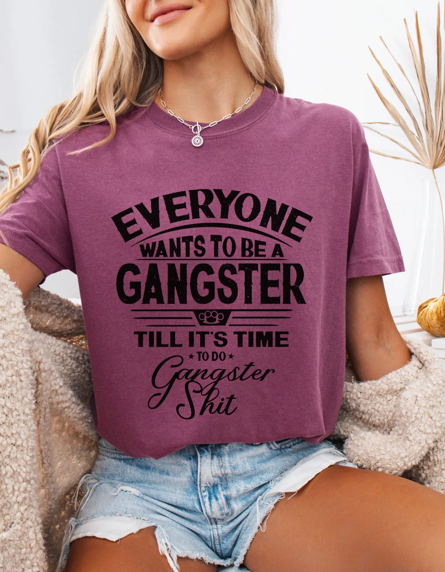 Gangster shit graphic tshirt