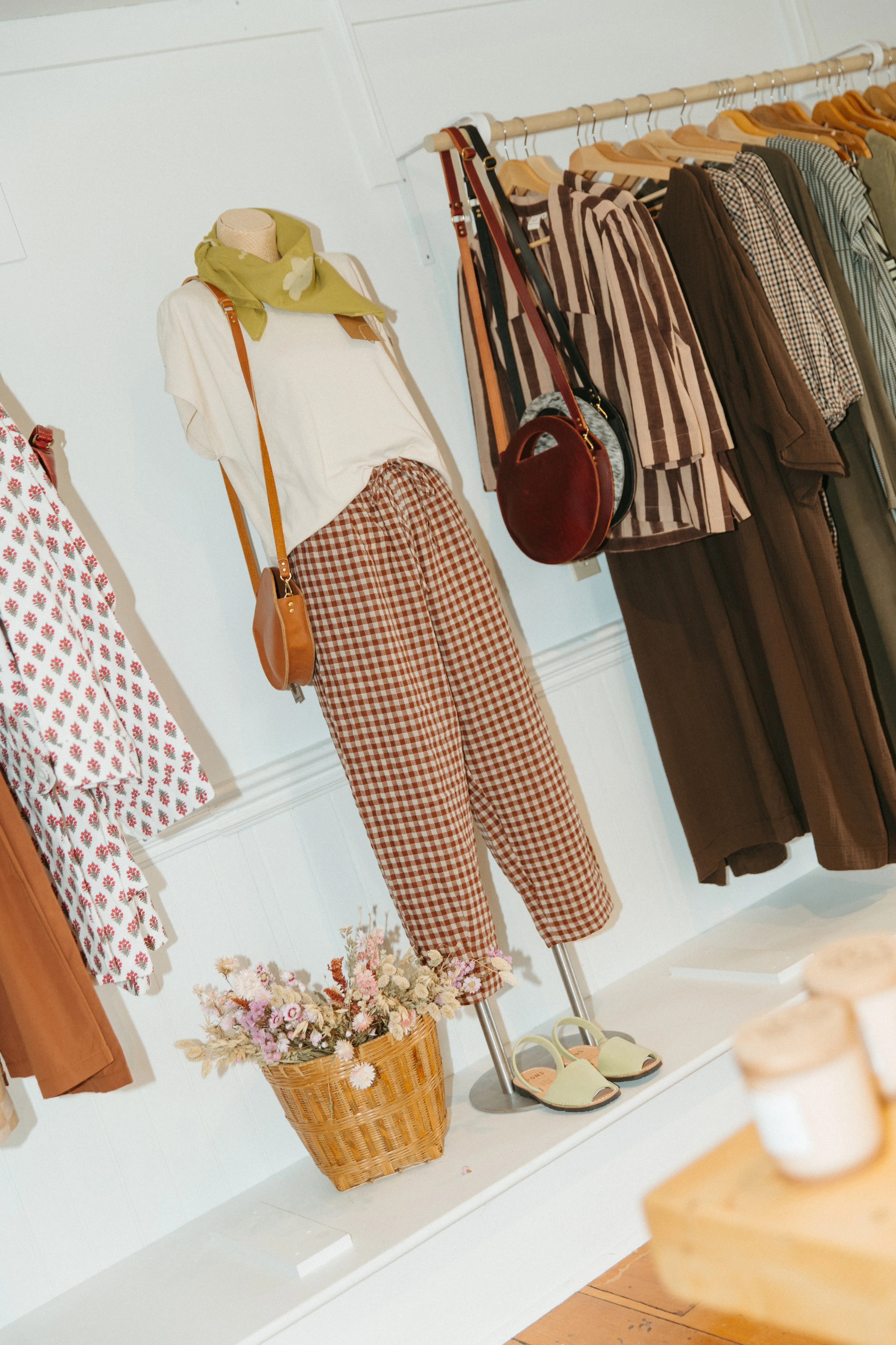 Gingham Easy Pants