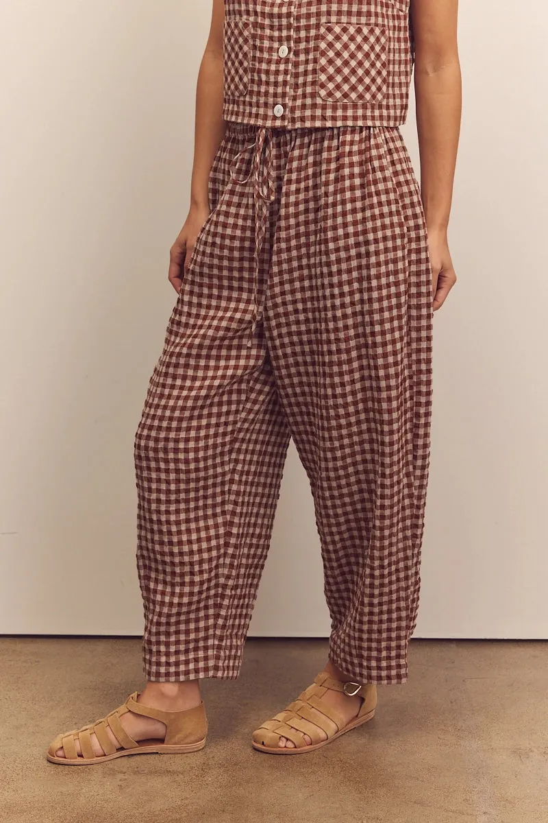 Gingham Easy Pants