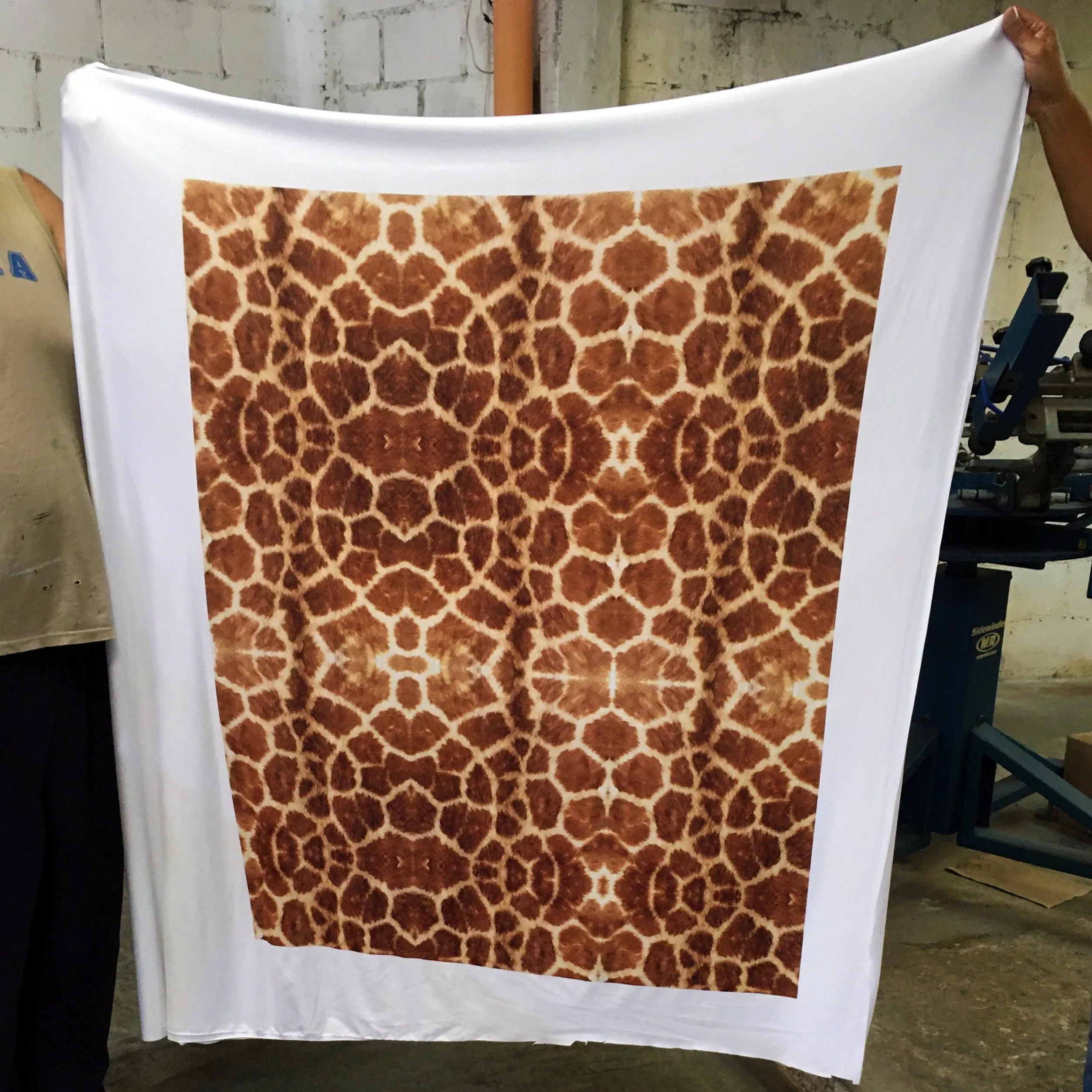 Giraffe Fabric Fabric By The Yard, Realistic Animal Skin Print