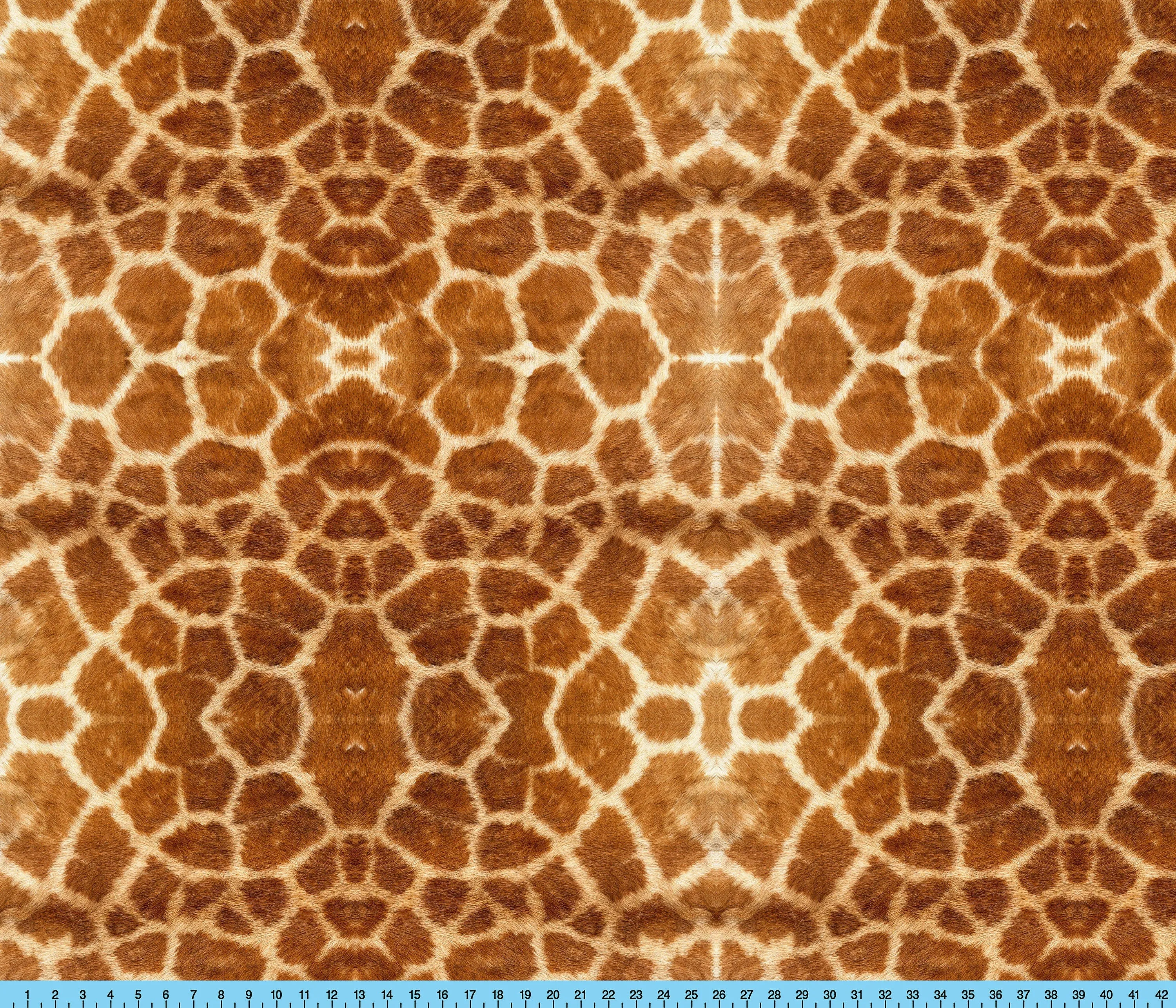 Giraffe Fabric Fabric By The Yard, Realistic Animal Skin Print