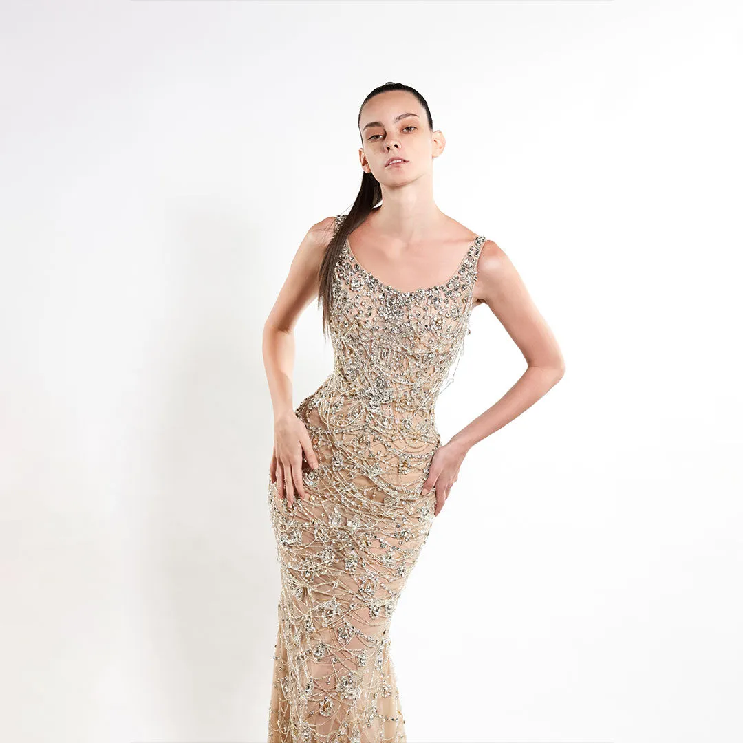 Glimmering Gemstone Gala Dress