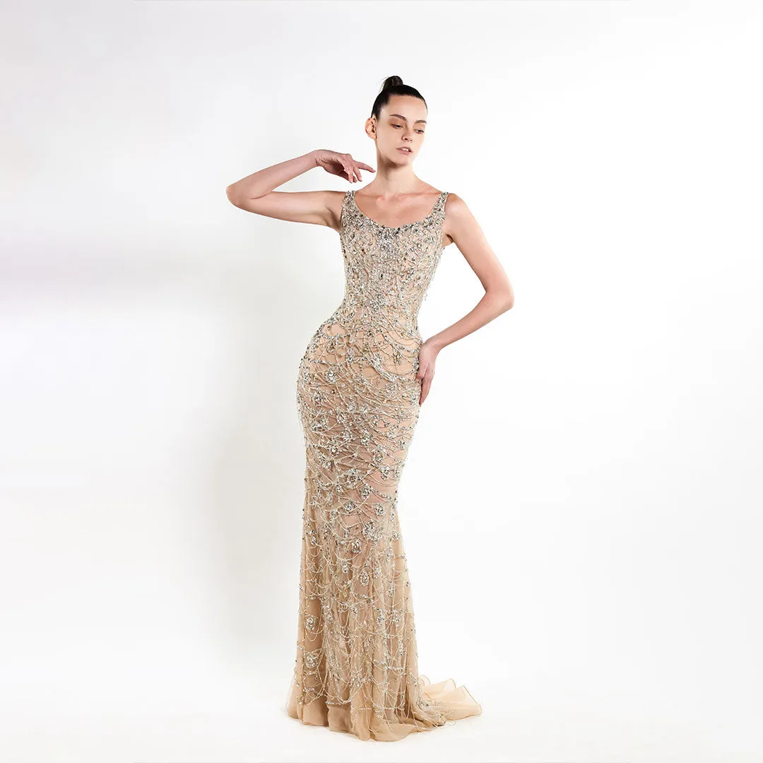 Glimmering Gemstone Gala Dress