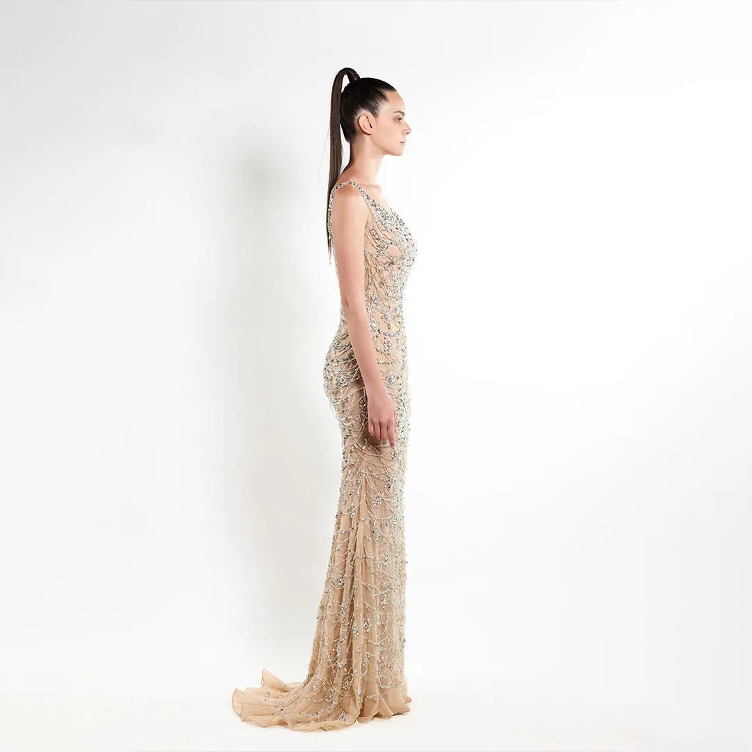 Glimmering Gemstone Gala Dress