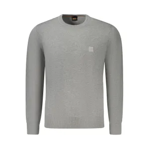 Gray Cotton Men Sweater