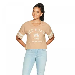 Grayson/Threads Women's Gold Coast Surf Short Sleeve Cropped Varsity Tee