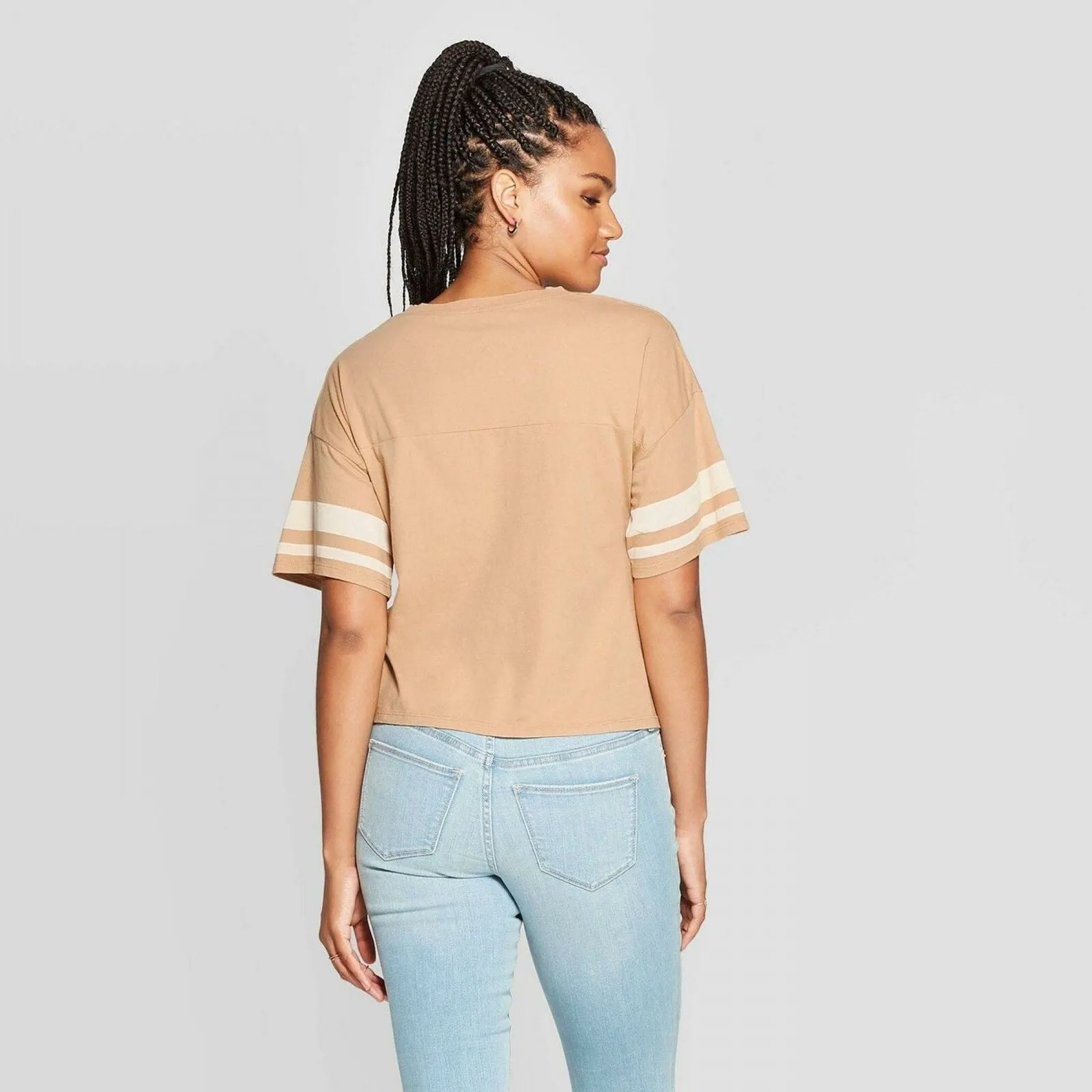 Grayson/Threads Women's Gold Coast Surf Short Sleeve Cropped Varsity Tee