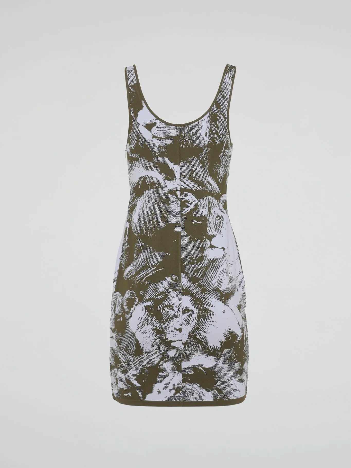 Green Animal Print Tank Dress