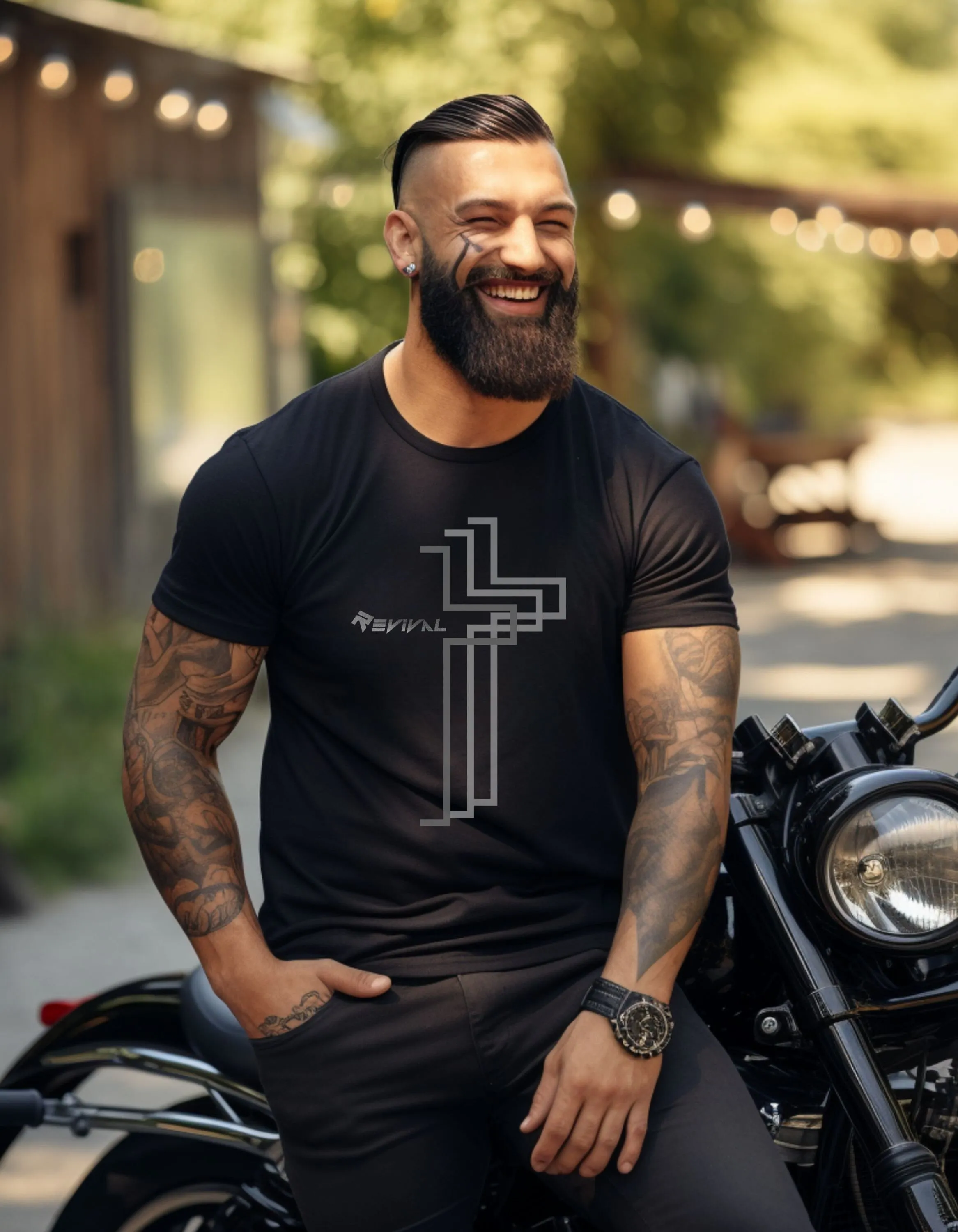 Grey Calvary Intersection by Revival Short sleeve T-Shirt, Comfortable, soft Tee, Gift for Men and Women