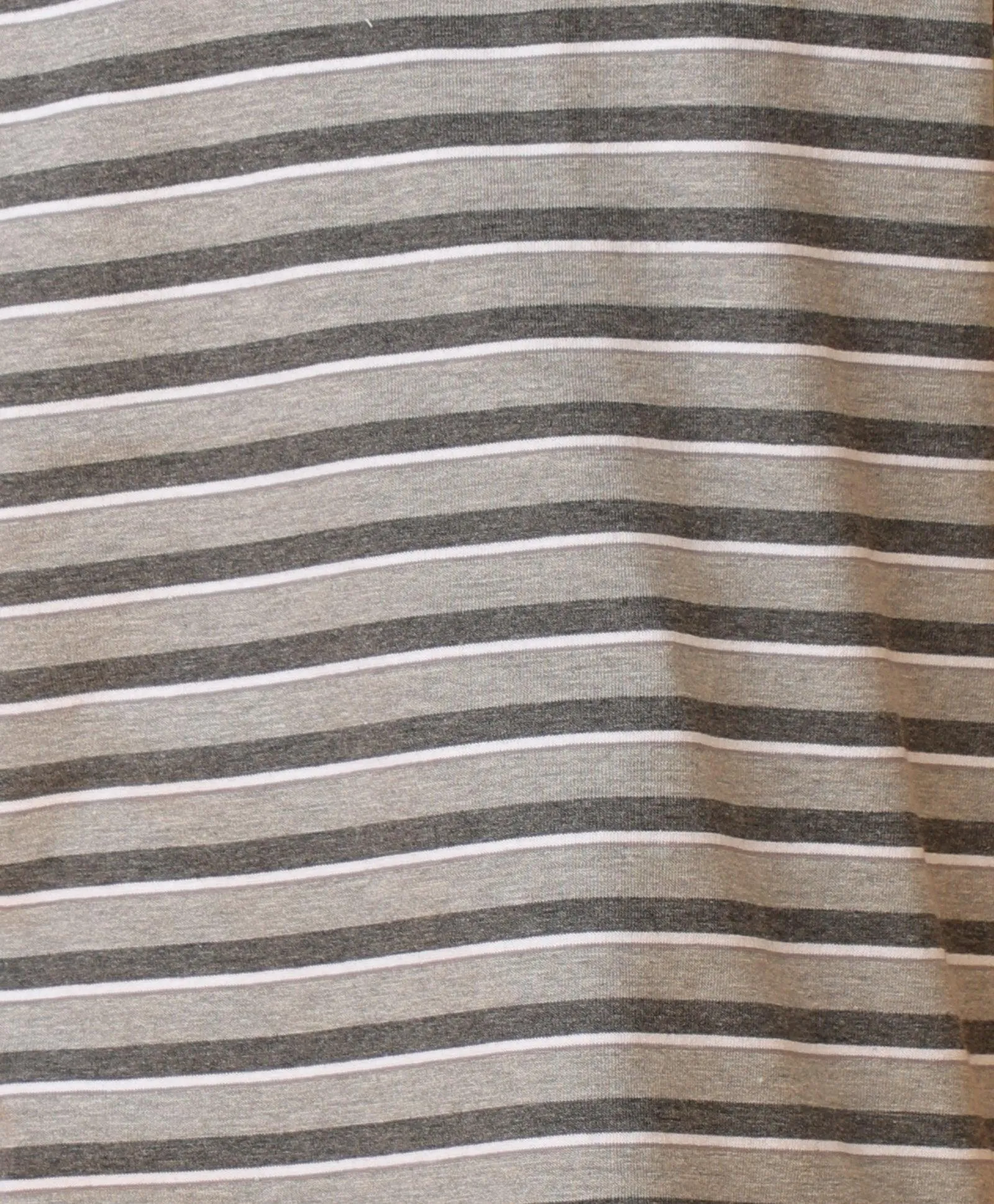 GREY MELANGE STRIPED SHORT SLEEVES BOYS T-SHIRT - GREY