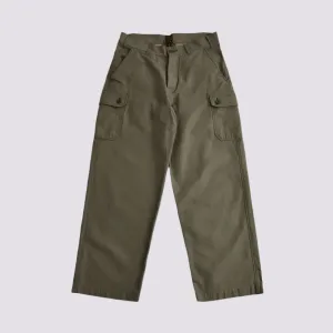 Gypsy & Sons Army Green Slub Cotton Sateen Czech Army Cargo Pants