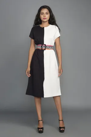 Half and Half Shift Dress