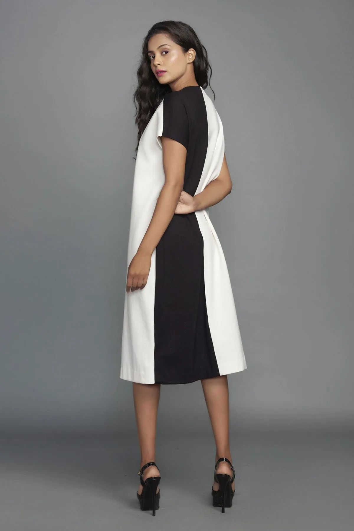 Half and Half Shift Dress
