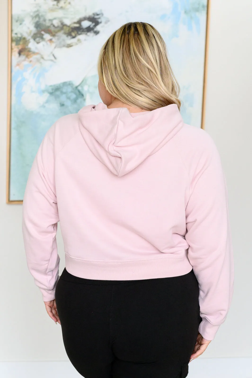 Hazel Blues® |  Had Me in the First Half Pullover Hoodie in Baby Pink