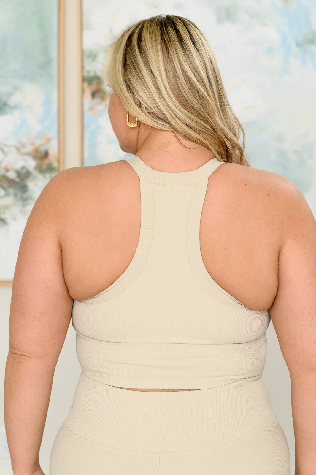 Hazel Blues® |  Sweet Thang Cropped Tank in Seashell