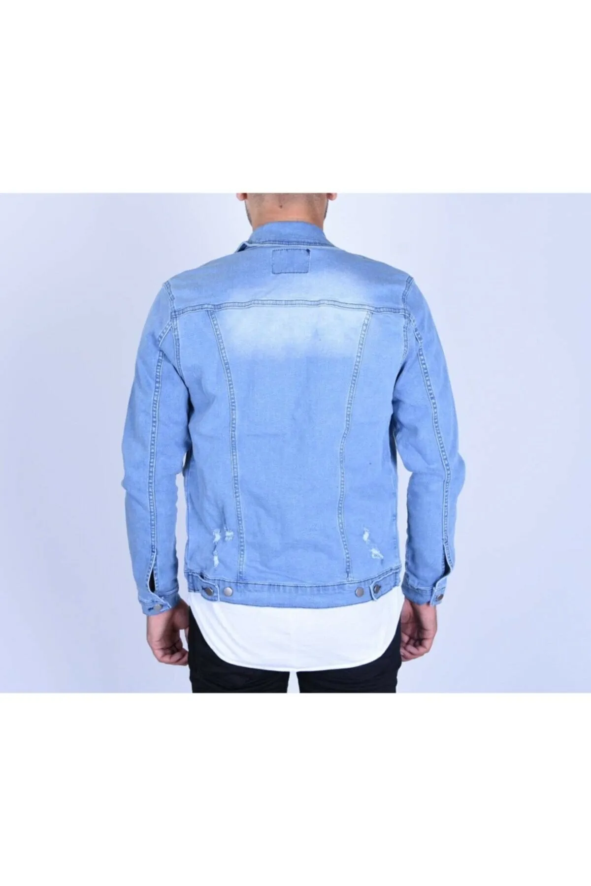 HB Mens Denim Jacket Stretchable Fine Lycra