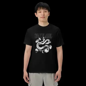 Heavyweight snake design t shirt: 100% Ring-Spun Cotton, 6.1 oz, Relaxed Fit