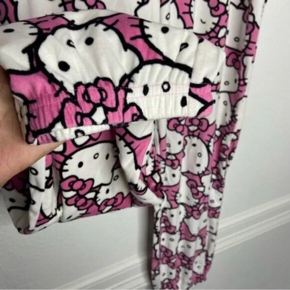 Hello Kitty Pink Hello Kitty Face Pajama Pants Size L NWT
