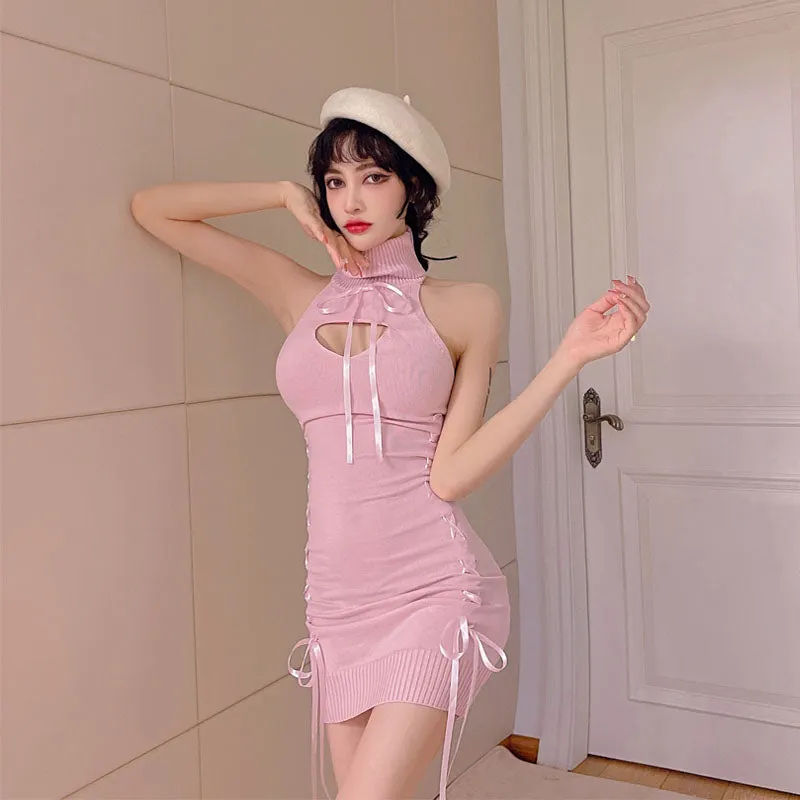 High Neck Strapless Strappy Dress UB98675