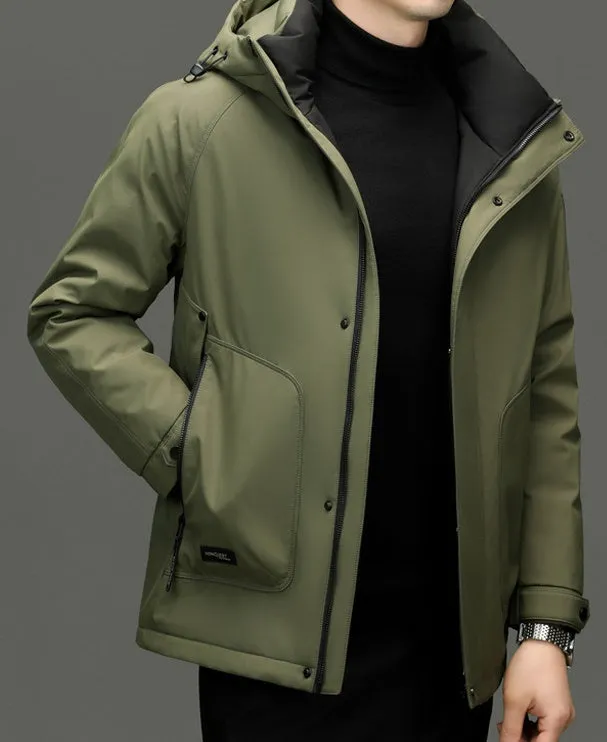 High-Quality Waterproof Puffer Jacket with Label Detailing