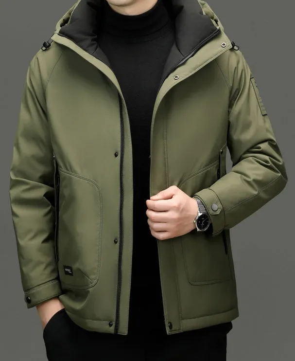 High-Quality Waterproof Puffer Jacket with Label Detailing