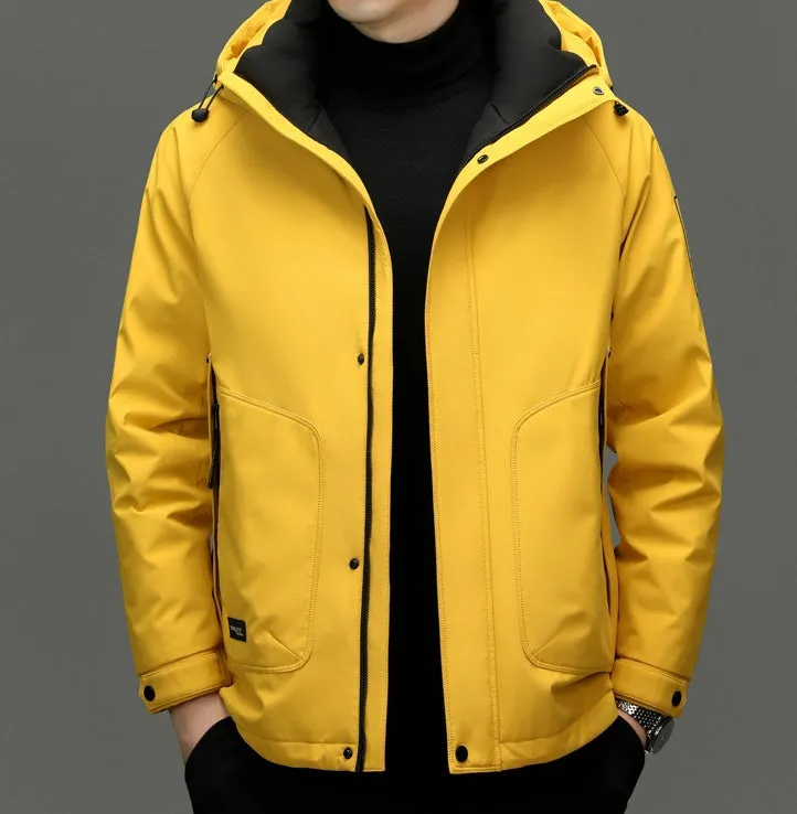 High-Quality Waterproof Puffer Jacket with Label Detailing