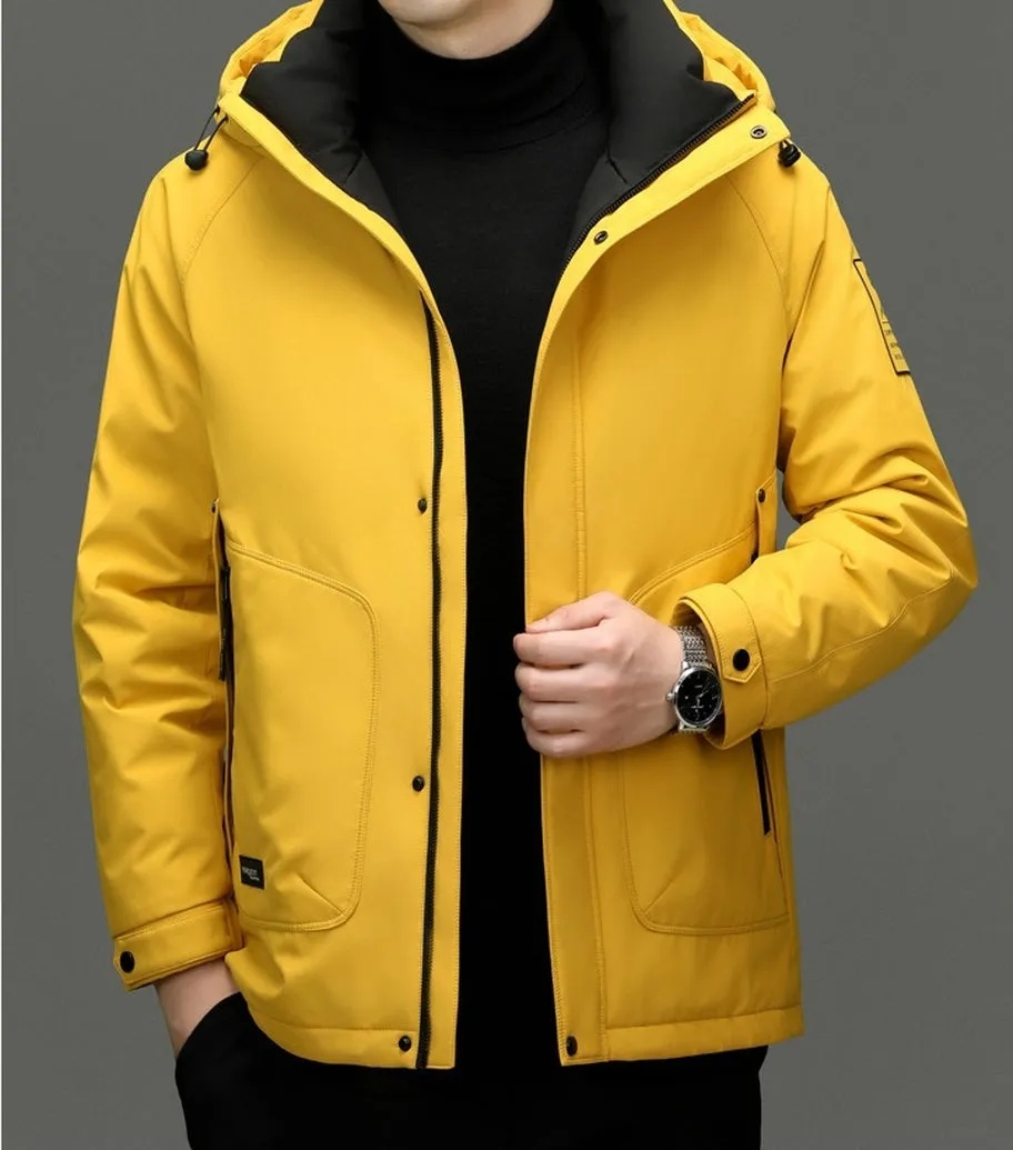 High-Quality Waterproof Puffer Jacket with Label Detailing
