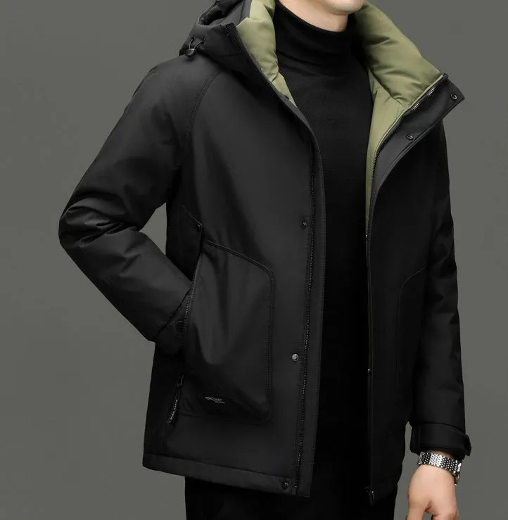 High-Quality Waterproof Puffer Jacket with Label Detailing