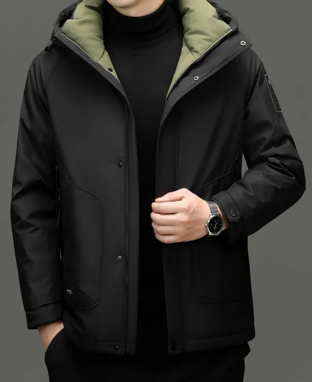High-Quality Waterproof Puffer Jacket with Label Detailing