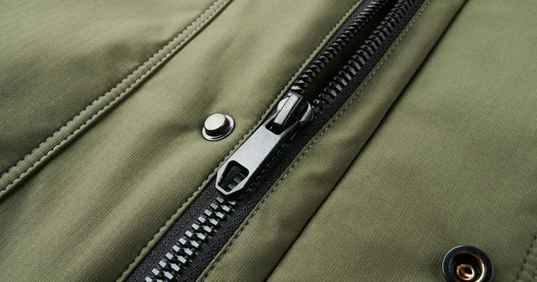 High-Quality Waterproof Puffer Jacket with Label Detailing