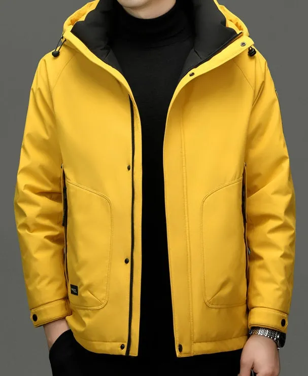 High-Quality Waterproof Puffer Jacket with Label Detailing