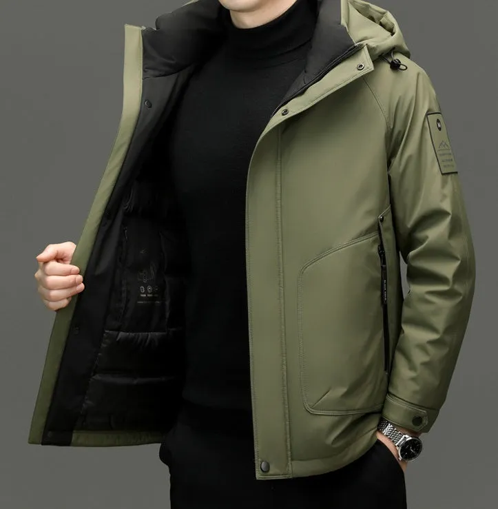 High-Quality Waterproof Puffer Jacket with Label Detailing