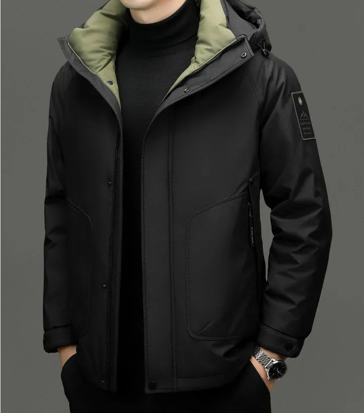 High-Quality Waterproof Puffer Jacket with Label Detailing