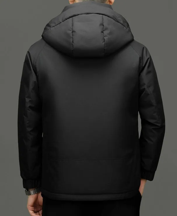 High-Quality Waterproof Puffer Jacket with Label Detailing
