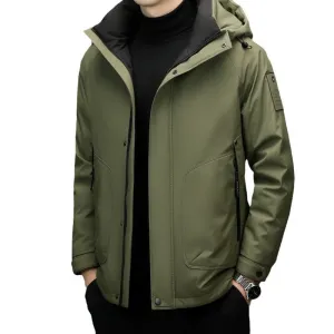 High-Quality Waterproof Puffer Jacket with Label Detailing